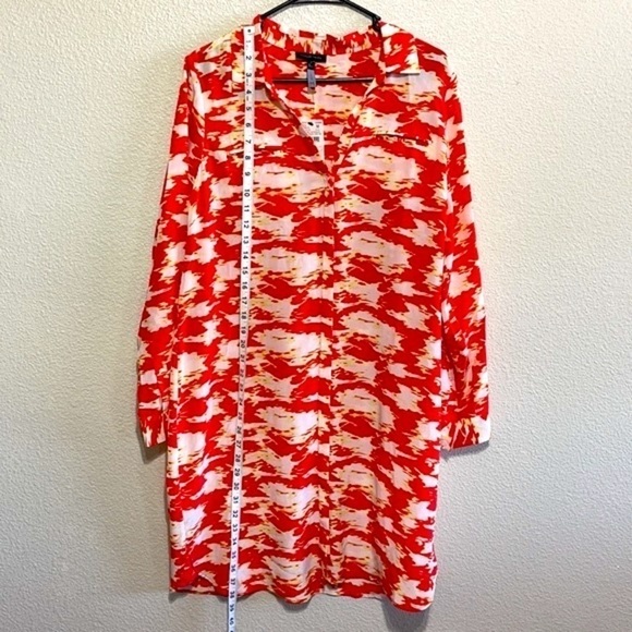 Collection P Orange Yellow 100% Silk Dress Size M - Picture 7 of 11